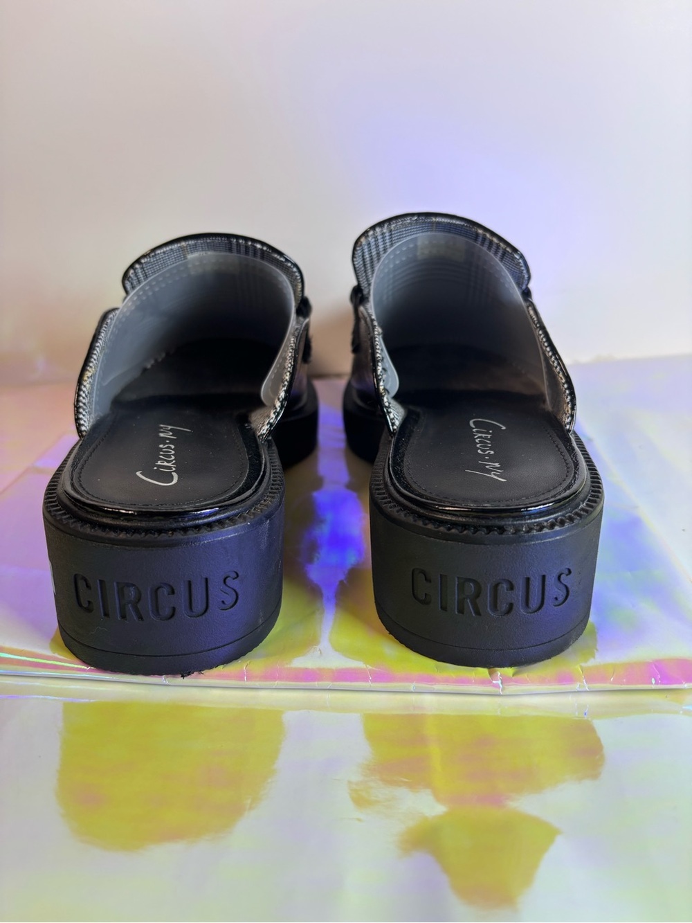 Circus by Sam Edelman Black Patent Chain-Accent Mule Loafers size 8 - Picture 7 of 15
